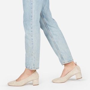 Everlane suede day heels